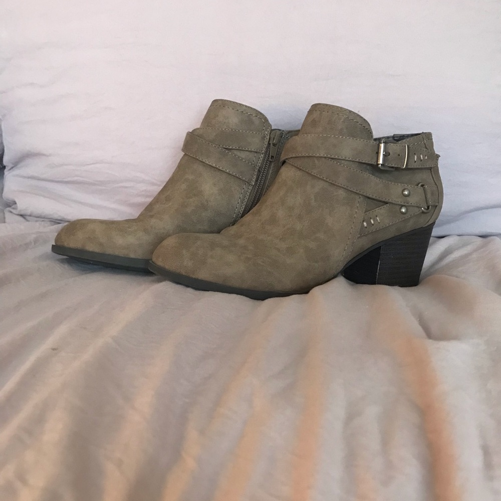 Tan Suede Booties